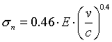 sigman=0.46E(v/c)^0.4